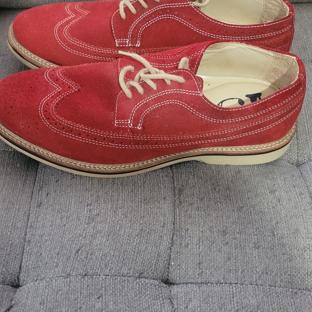 1901 Red Suede Men's Oxfords